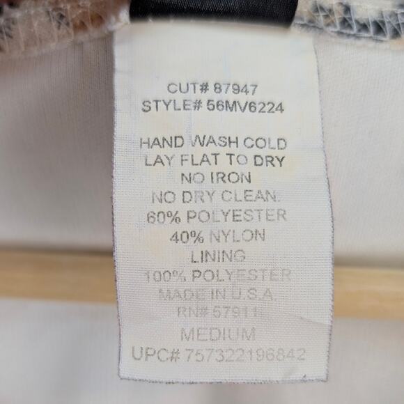 Wrapper Y2K Sheer Mesh Layered V Neck Bell Sleeve White Cream Floral Dragon Top - Picture 11 of 11